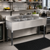 Thumbnail image #2 for Advance Tabco Special Value Series 3-Compartment Stainless Steel Bar Sink with Splash-Mounted Faucet and Dual Drainboards, 60 x 18 Inches