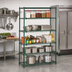 Thumbnail image #2 for Red-i-Pak 5-Tier Stationary Wire Shelving Unit, 36 x 24 x 63 Inches, Green Epoxy