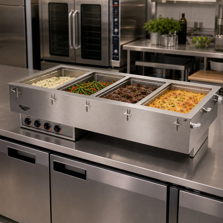 Product image #2 for Vollrath 4-Well Drop-In Electric Hot Food Well Unit with Auto-Fill, Infinite Controls, 208-240V