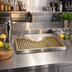 Thumbnail image #2 for Surface-Mount Stainless Steel Drip Tray Trough with PVD Brass Screen, No Drain