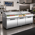 Thumbnail image #2 for Maxx Cold X-Series 72-Inch Megatop Sandwich & Salad Prep Table with 3 Doors and 30-Pan Top