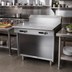 Thumbnail image #2 for Garland Cuisine Series 36-Inch Heavy Duty Gas Hot Top Range with Two 18-Inch Even-Heat Hot Tops and Open Cabinet Base