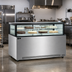 Thumbnail image #2 for 60-Inch Flat-Top Self-Contained Refrigerated Bakery Display Case with Straight Glass Front and Sides, 16.7 Cu. Ft., Stainless Steel