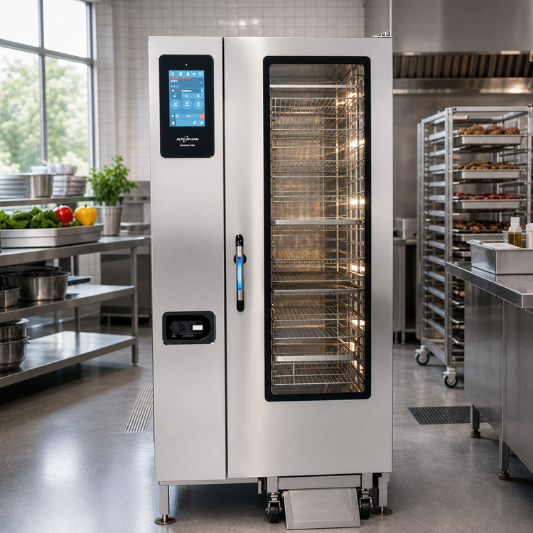 Product image #2 for Alto-Shaam Prodigi™ PRO 20-10E PRO Electric Boiler-Free 20-Pan Floor Model Combi Oven/Steamer with Roll-In Cart