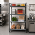 Thumbnail image #2 for Cambro Camshelving Basics Plus 4-Tier Solid Stationary Starter Shelving Unit, 24 Inch Deep x 36 Inch Long x 72 Inch High, Brushed Graphite