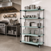 Thumbnail image #2 for Quantum 60W x 21D x 63H Stationary Solid Shelving Starter Kit, 304 Stainless Steel