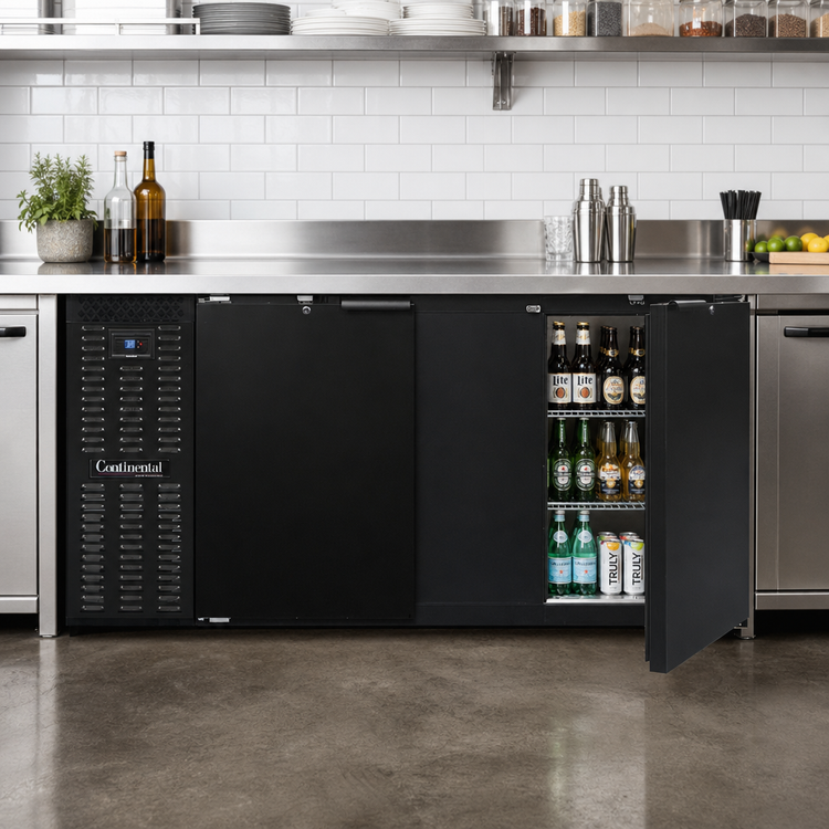 Product image #2 for Continental Refrigerator BB69SNPT Shallow Depth Pass-Thru 4-Door Back Bar Cooler