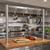 Thumbnail image #2 for John Boos PRS3A Table-Mounted Single-Bar Stainless Steel Pot Rack with 7 Double Hooks