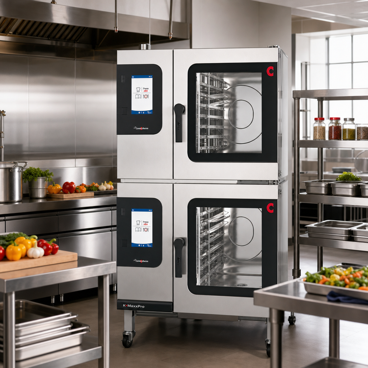 Product image #3 for Convotherm K12 Maxx Pro Double Stacked Electric Boilerless Combi Oven/Steamer Package (6 & 10 Half-Size Sheet Pan Capacity)