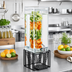 Thumbnail image #2 for Portland 3 Gallon Square Acrylic Beverage Dispenser with Infusion Chamber, Drip Tray and Spigot - Black