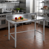 Thumbnail image #2 for John Boos Stallion 120-Inch x 24-Inch Stainless Steel Work Table with 5-Inch Backsplash and Safety Edge