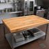 Thumbnail image #2 for John Boos 60 Inch x 42 Inch Edge Grain Maple Wood Bakers' Table Top, 2-1/4 Inch Thick, Oil Finish