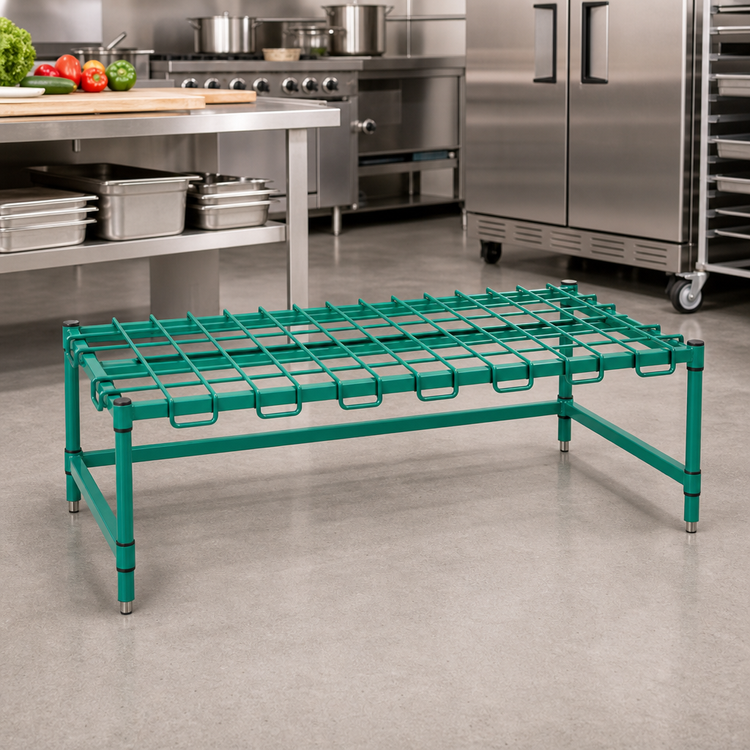 Product image #2 for EagleGard Stationary Wire Dunnage Rack, 60"W x 21"D x 14"H, 1000 lb. Capacity, Removable Wire Mat Assembly