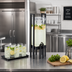 Thumbnail image #3 for One by One 3 Gallon Square Acrylic Beverage Dispenser with Ice Chamber and Handles, Black