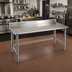 Thumbnail image #2 for Eagle Spec-Master 120-Inch x 24-Inch Stainless Steel Work Table with Backsplash and Tubular Base
