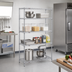 Thumbnail image #2 for Eagle Group 4-Tier Wire Starter Shelving Unit, 24 x 21 x 63 Inches, Stainless Steel Finish