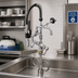 Thumbnail image #2 for T&S Brass EasyInstall Mini Single-Hole Deck-Mount Pre-Rinse Faucet with 8 in. Swing Nozzle and 0.65 GPM Spray Valve