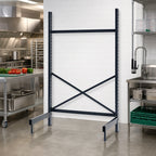Thumbnail image #2 for Metro SmartLever SM762172-KIT Cantilevered Shelving Starter Base Kit, 76-1/4"W x 25-1/2"D x 76-3/8"H, Epoxy-Coated Steel
