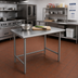 Thumbnail image #2 for Advance Tabco 30 x 24 Inch Stainless Steel Work Table, Flat Top, Open Base