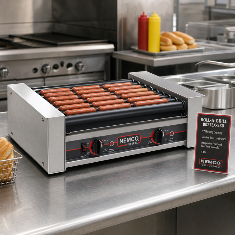Product image #2 for Roll-A-Grill 8027SX-230 Roller Hot Dog Grill, 27 Hot Dog Capacity, 230V