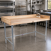 Thumbnail image #2 for John Boos 96-Inch x 36-Inch Baker's Top Wood Work Table with Galvanized Base and 4-Inch Riser