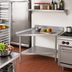 Thumbnail image #2 for John Boos Stallion Economy Corner Stainless Steel Work Table, 30 x 24 Inches, 18 Gauge Top, 5 Inch Backsplash