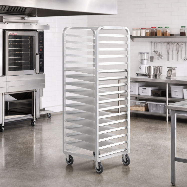 Product image #2 for Channel WA04 Walk-In End-Load Aluminum Bun Pan Rack, 13-Pan Capacity, 4-Inch Spacing