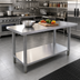 Thumbnail image #2 for 60-Inch x 30-Inch Stainless Steel Work Table with Undershelf, 1200 lb. Capacity