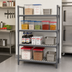 Thumbnail image #2 for Cambro Camshelving Basics Plus 21-Inch x 42-Inch 4-Shelf Vented Polymer Shelf Kit, Brushed Graphite