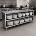 Thumbnail image #2 for John Boos 144-Inch x 18-Inch Open Front Dish Storage Cabinet