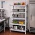 Thumbnail image #3 for Cambro Camshelving Premium Solid 5-Shelf Shelf Kit, 24 in. x 42 in., Speckled Gray
