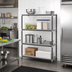 Thumbnail image #2 for Camshelving Elements XTRA 4-Tier Stationary Add-On Polymer Shelving Unit, 18 Inch Deep x 42 Inch Wide x 84 Inch High, Speckled Gray