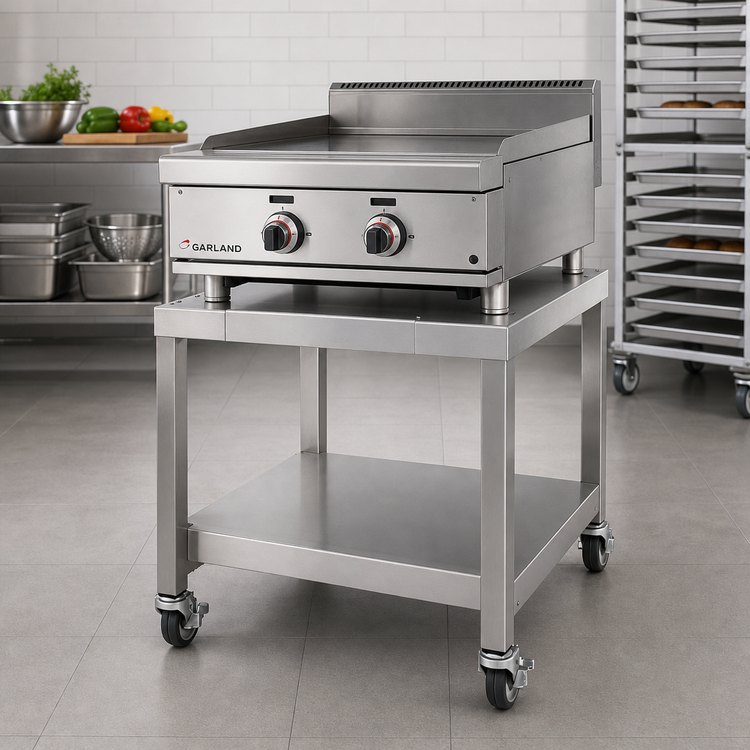Product image #2 for Garland Stainless Steel Equipment Stand for E24 & G24 Series, 48 Inch Wide x 24-1/2 Inch High