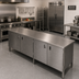 Thumbnail image #2 for John Boos 96-Inch x 30-Inch 16-Gauge Stainless Steel Flat Top Enclosed Base Work Table with Hinged Doors