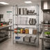 Thumbnail image #2 for Quantum 86-Inch Stationary Wire Shelving Starter Kit, 60 x 18 x 86, Chrome Plated, 4-Shelf