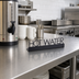 Thumbnail image #2 for American Metalcraft Hot Water Printed Table Sign, 202 Stainless Steel, Black