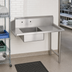 Thumbnail image #2 for John Boos Pro-Bowl Straight Soiled Dishtable with 20 x 20 x 8-Inch Pre-Rinse Sink Bowl, Right-to-Left, 36 x 30 Inches