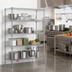 Thumbnail image #3 for EAGLEbrite Double-Mat Wire Shelving Starter Unit, 4-Tier, 60W x 18D x 63H, Zinc Finish