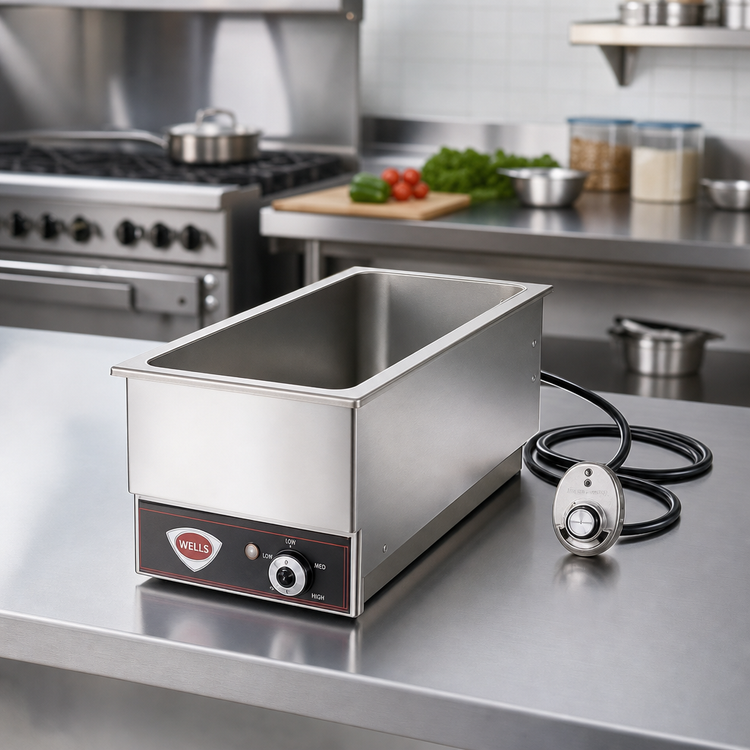Product image #2 for Wells Half-Size Built-In Electric Hot Well Food Warmer, 1 Half-Size Long Pan Opening