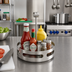 Thumbnail image #2 for American Metalcraft Round Stainless Steel Condiment Rack, 7-3/4 Inch Dia. x 9-1/2 Inch H
