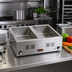 Thumbnail image #2 for RedHots Countertop Electric Food Warmer with 2 Full-Size 12 x 20 Pan Openings, Wet/Dry Operation, 240V