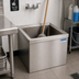 Thumbnail image #2 for BK Resources 24-1/2 Inch x 19-3/8 Inch Floor-Mounted 304 Stainless Steel Mop Sink Kit