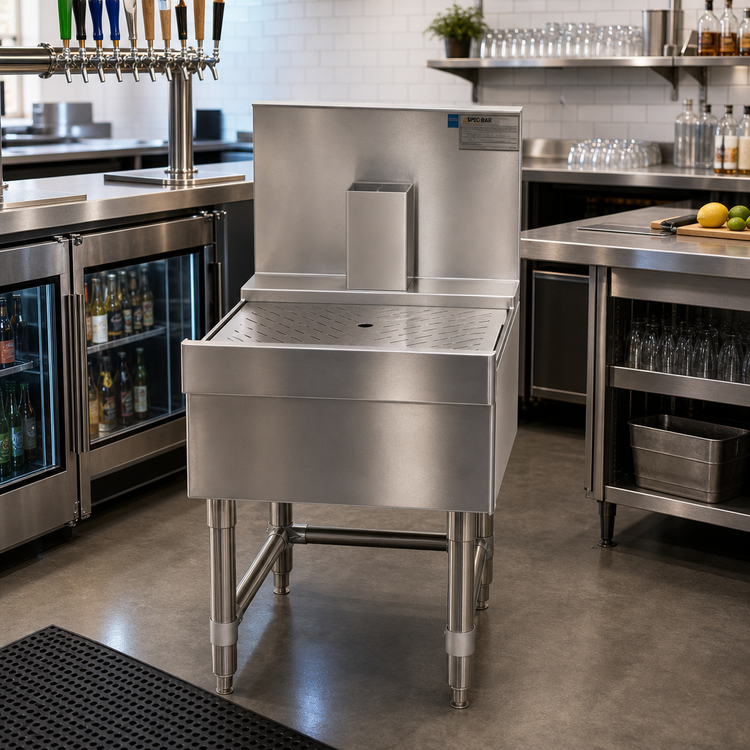 Product image #2 for Eagle Group Spec-Bar 30" x 24" Underbar Beer Drainer with Removable Stainless Steel Insert