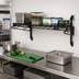 Thumbnail image #2 for Quantum Cantilever Wall-Mount Wire Shelf Kit, 36 x 21 Inches, Black Epoxy Antimicrobial Finish
