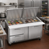 Thumbnail image #3 for Victory UltraSpec™ V-Core™ Big Top Two-Section Sandwich Prep Table with 24-Pan Top, 60-Inch, Doors & Drawers