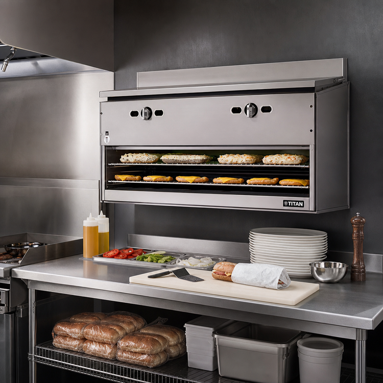 Product image #2 for Titan JCM-54 54" Gas Infrared Wall Mount Cheesemelter