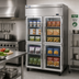 Thumbnail image #2 for Victory Elite Two-Section Top-Mount Reach-In Display Freezer with Four Half-Height Glass Doors, 46.29 Cu. Ft.