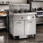 Thumbnail image #2 for Imperial (Middleby) IFSSP550EU Electric Five-Tank Floor Fryer, 50 lb. Per Tank, Built-In Filter, Stainless Steel