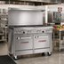 Thumbnail image #2 for Southbend Ultimate 48-Inch Commercial Gas Range with 7 Open Burners, Convection Oven, and Cabinet Base