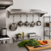 Thumbnail image #2 for John Boos Stallion Wall-Mounted Pot Rack Shelf, 36 x 16 x 13 Inch, 14-Gauge Stainless Steel